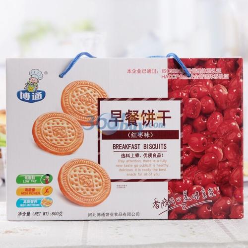 博通红枣味早餐饼干800g
